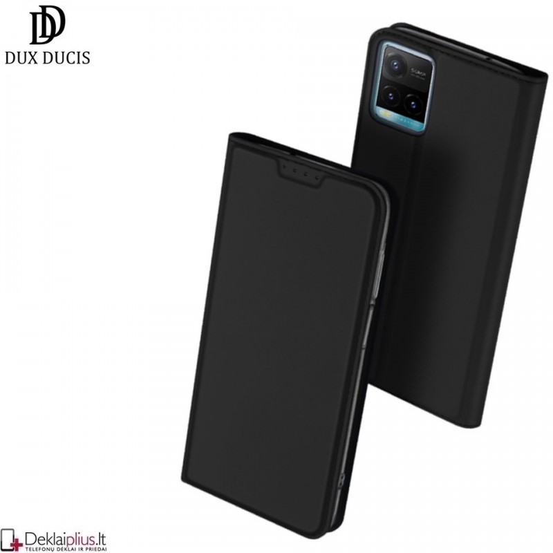 Dux Ducis Skin Pro dirbtinės odos dėklas - juodas (Vivo Y35/Y22/Y22S) Dux Ducis Skin Pro dirbtinės odos dėklas - juodas (Vivo Y35/Y22/Y22S)